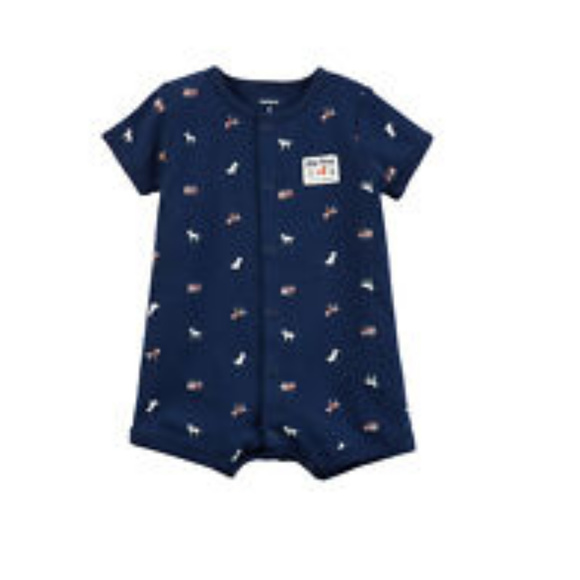 Carter's Other - Carter's NWT Firetruck Cotton Romper Boys Sz 3m